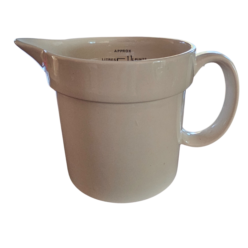 Vintage Cream Ceramic Lord Nelson Pottery Measuring Jug - England
